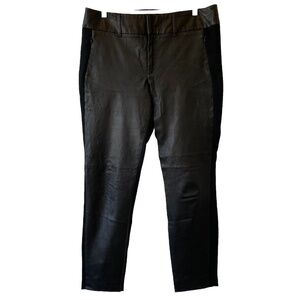 Rag & Bone Womens Lamb Leather Combo Mid Rise Slim Leg Trouser Black Size 12